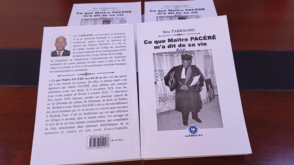 Semaine de l’Avocat burkinabè 2026 : Le journaliste Sita Tarbagdo rend hommage à Maître Frédéric Titinga Pacéré à travers un ouvrage whatsapp image 2026 07 29 at 07.14.03