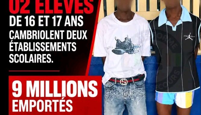 Côte d'Ivoire : Deux élèves de 16 et 17 ans interpellés après le cambriolage de deux établissements scolaires img 20261009 wa0016